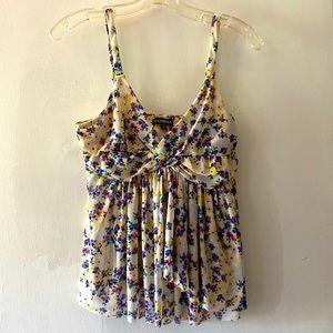 Express flowy - semi sheer floral tank top